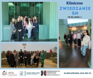 Studenci Kliniki Prawa WPiA US w Sądzie Najwyższym