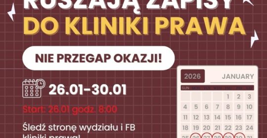 Zapisy dla Studentów do Kliniki Prawa