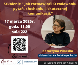 Zaproszenie na szkolenie „Jak rozmawiać? O zadawaniu pytań, słuchaniu i skutecznej komunikacji”, 17.03.2025 r., godz. 11:00