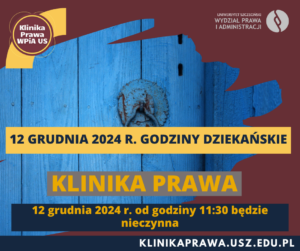 Godziny dziekańskie w dn. 12.12.2024 r.