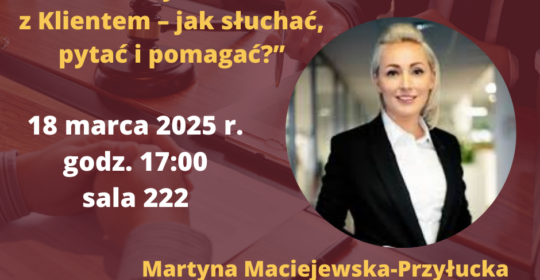 Zaproszenie na Szkolenie „Pierwszy kontakt z Klientem – jak słuchać, pytać i pomagać?”, 18.03.2025 r., godz. 17:00