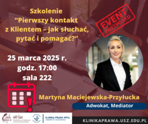 ZMIANA TERMINU SZKOLENIA