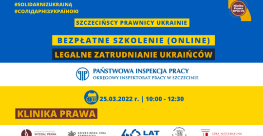 Szkolenie „Legalne zatrudnianie Ukraińców” (25 III 2022)